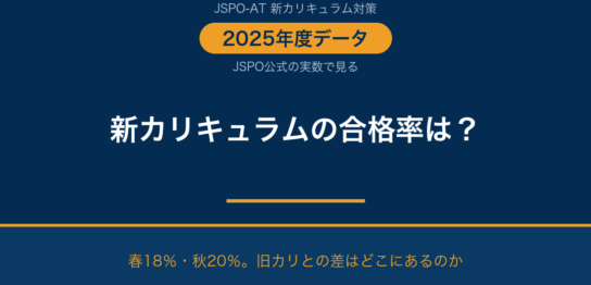 JSPO-AT新カリキュラムの合格率（2025年度JSPO公式データ）